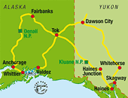 Reiseroute - Best of Yukon & Alaska